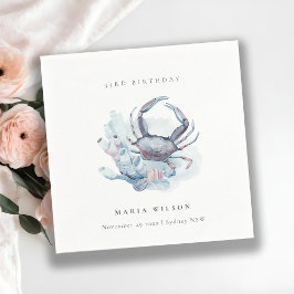 Unterwasserkrebskoralle, jedes Alter Geburtstag Serviette