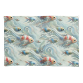 Unterwasserkunst von Fischen & Korallen in Acrylfa Kissenbezug