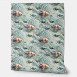 Unterwasserkunst von Fischen & Korallen in Acrylfa Tapete