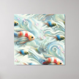 Unterwasserkunst von Fischen & Korallen in Acrylic Leinwanddruck