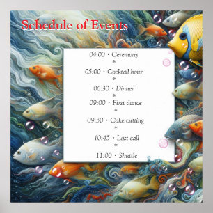 Unterwasserkunst von Fischen & Korallen in Acrylic Poster