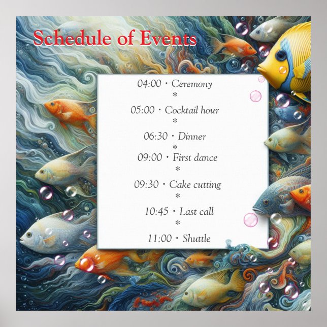 Unterwasserkunst von Fischen & Korallen in Acrylic Poster (Vorne)