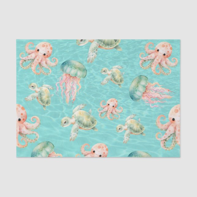 Unterwasserleben Seidenpapier (Vorderseite)