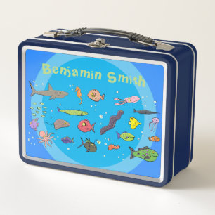 Unterwasserleben witziger Cartoon-Design-Lunchbox Metall Brotdose
