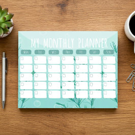 Unterwassermonatsplaner Notizblock