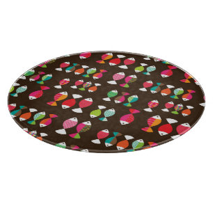 Unterwassermuster 2 der abstrakten retro Fische Schneidebrett