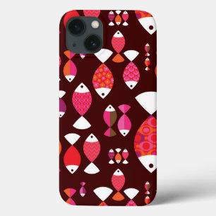 Unterwassermuster der abstrakten retro Fische Case-Mate iPhone Hülle