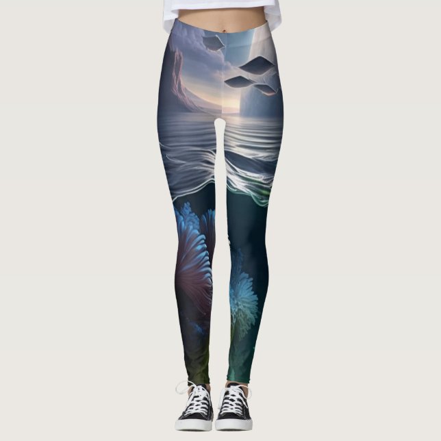 Unterwasseroase Leggings (Vorderseite)