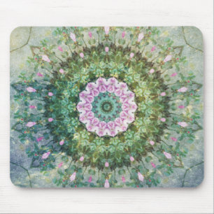 Unterwasserphantasie-Kaleidoskop, Flieder und Grü Mousepad