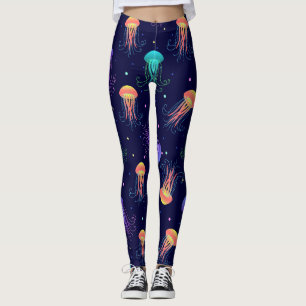 Unterwasserqualle: helles Muster. Leggings