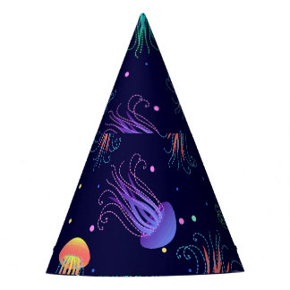 Unterwasserqualle: helles Muster. Partyhütchen