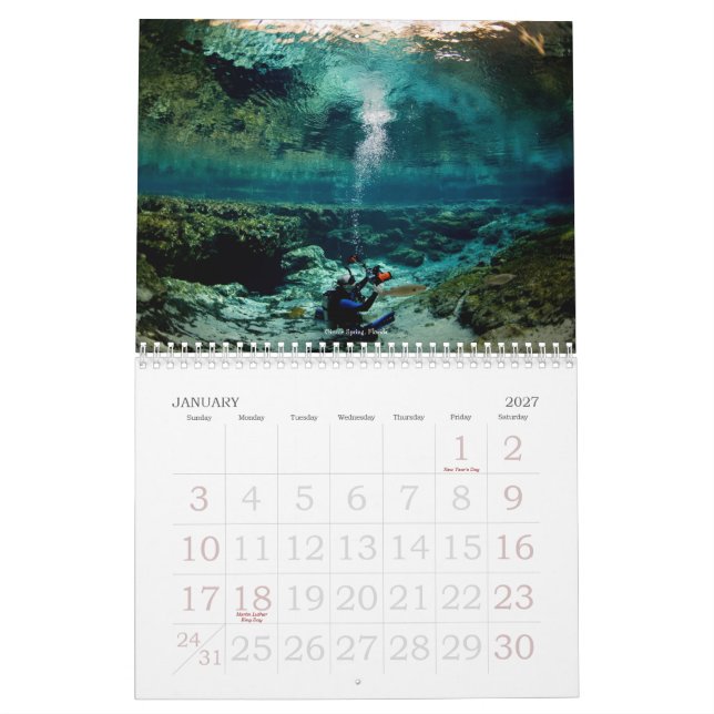 Unterwasserreise-Ausgabe 2009 Kalender (Jan 2027)