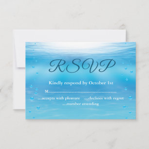 Unterwassersandy Toes salzige Kuss-Strand-Hochzeit RSVP Karte