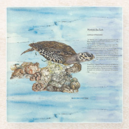 Unterwasserschildkröte Glasuntersetzer