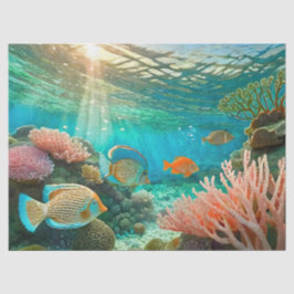 Unterwassersonnenschirm und Tangs, Design 4 Gewebe Seidenpapier