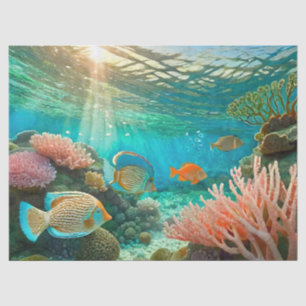 Unterwassersonnenschirm und Tangs, Design 4 Gewebe Seidenpapier