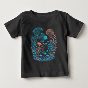 Unterwasserszene   farbenfrohe Fische und Korallen Baby T-shirt