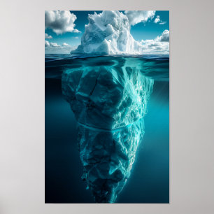 Unterwasserwelt: Iceberg-Fotografie fesseln Poster