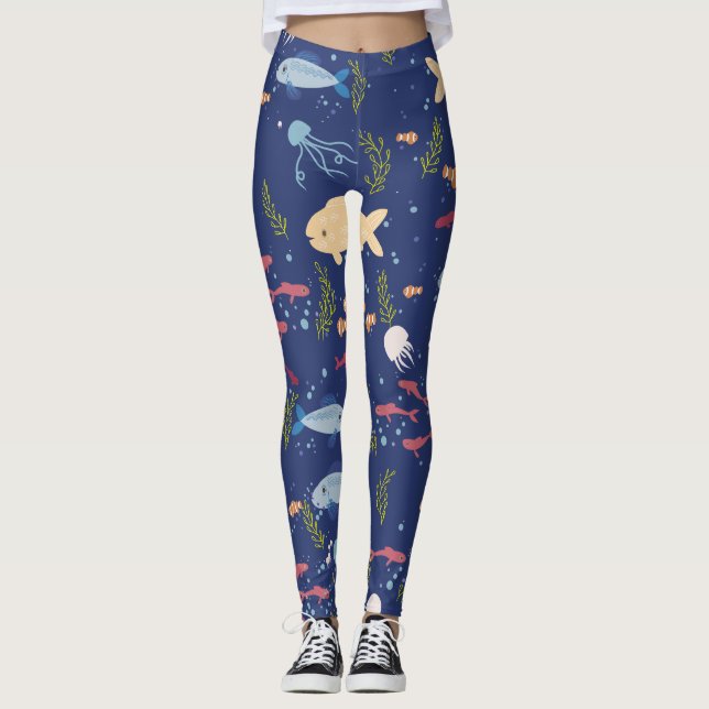Unterwasserwelt Leggings (Vorderseite)