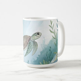 Unterwasserwelt mit Schildkröte Kaffeetasse