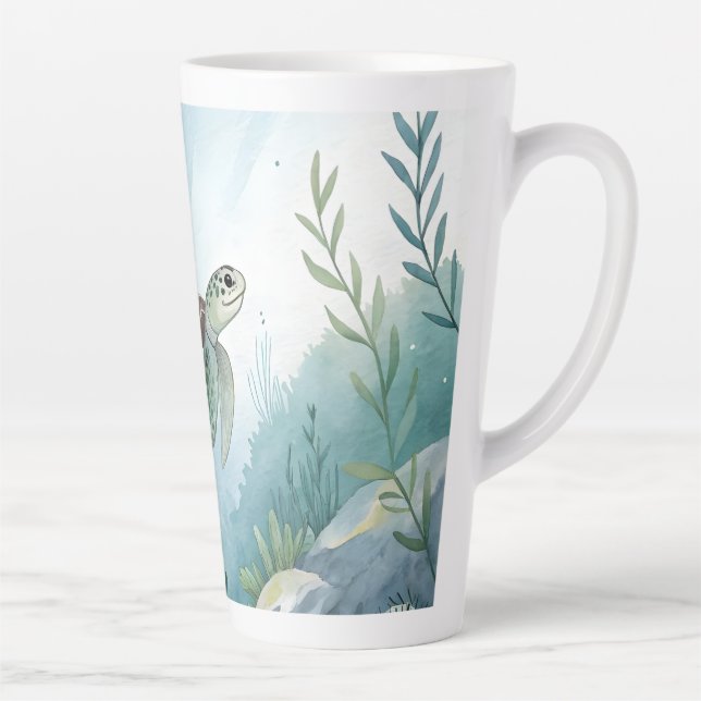 Unterwasserwelt mit Schildkröte Milchtasse (Rechts)