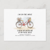 Unterwegs mit Cat Red Bicycle Moving Address