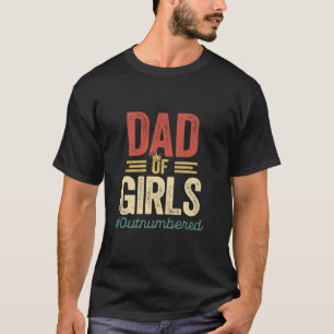 Unterzahlter Vater von Mädchen Vatertag Lustiger V T-Shirt