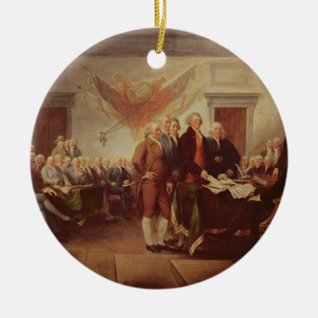 Unterzeichnen der Unabhängigkeitserklärung, 4. Keramik Ornament (Vorne)