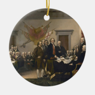 Unterzeichnen der Unabhängigkeitserklärung, am 4. Keramik Ornament