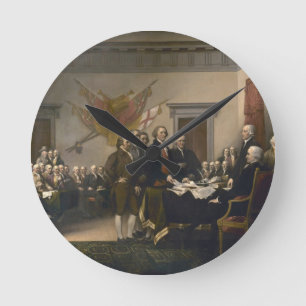 Unterzeichnen der Unabhängigkeitserklärung, am 4. Runde Wanduhr