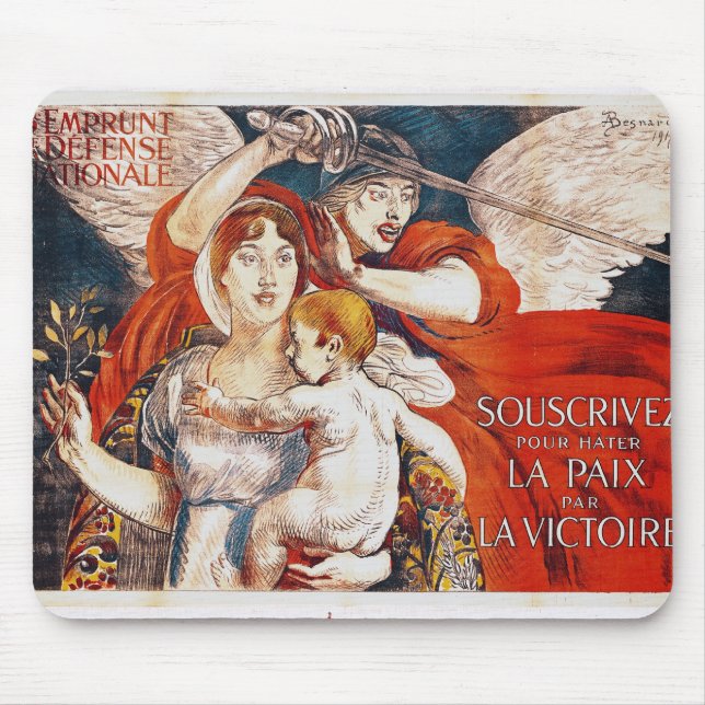 Unterzeichnen Sie, um Frieden durch Victory zu Mousepad (Vorne)