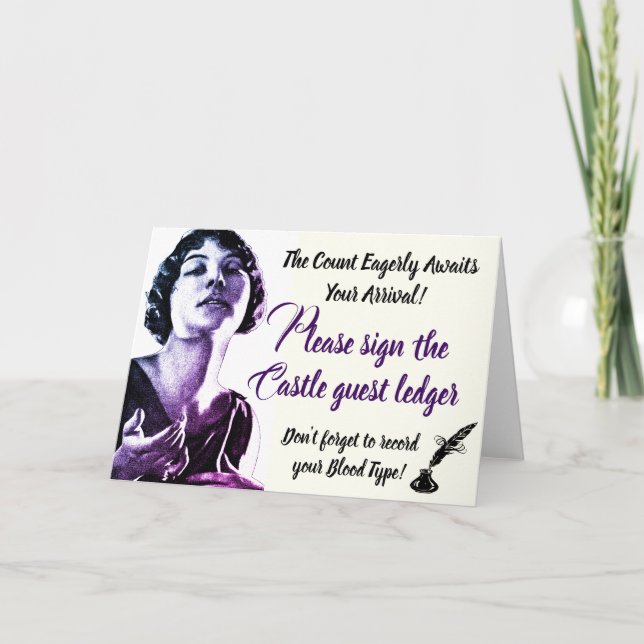 Unterzeichnen Sie unser Gast-Hauptbuch Karte (Vorderseite)