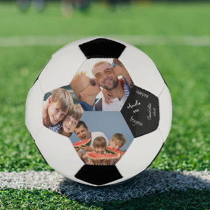 Unterzeichnet 3 FotoCollage Schwarz und Weiß Fußball