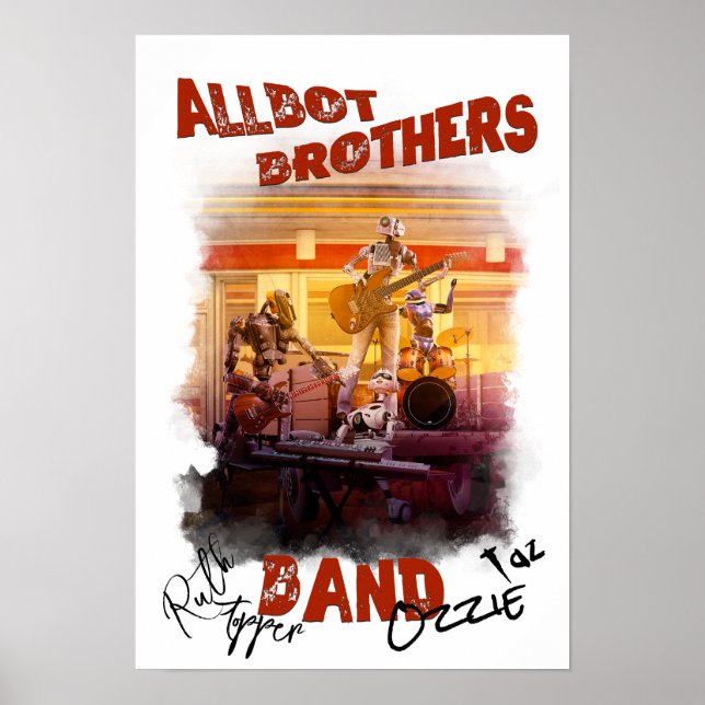 Unterzeichnet Allbot Brothers Band Poster (Vorne)