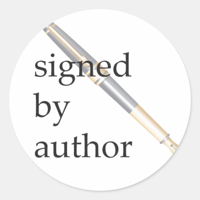 Unterzeichnet durch Autor Aufkleber (Vorderseite)
