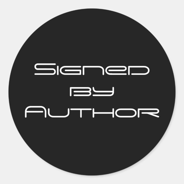 Unterzeichnet durch Autor-Aufkleber Runder Aufkleber (Vorderseite)