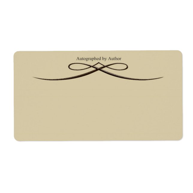 Unterzeichnet durch Autor Ecru Color Chiseled Bow (Vorne)