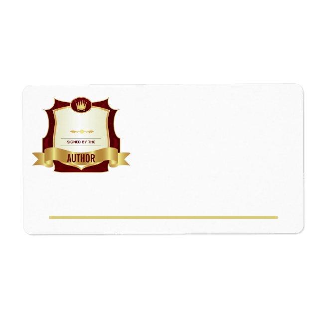 Unterzeichnet durch das Autor-Buchzeichen, Red Gol (Vorne)