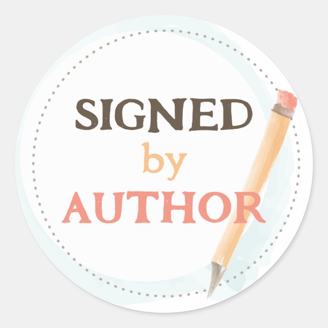 Unterzeichnet durch den Autor Aufkleber für autogr (Vorderseite)