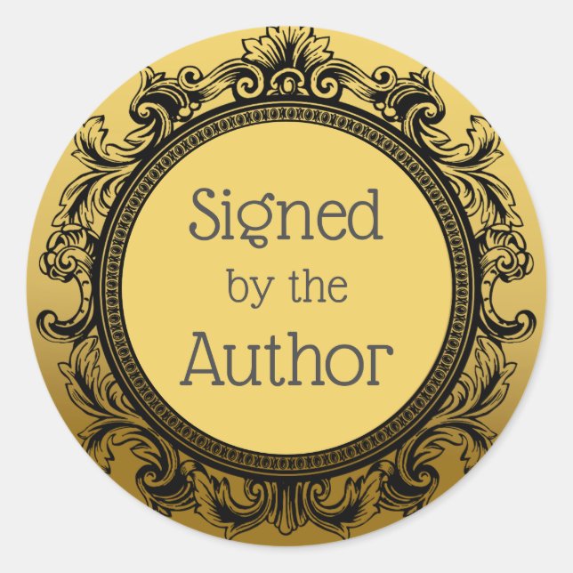 Unterzeichnet durch den Autor-Aufkleber Runder Aufkleber (Vorderseite)