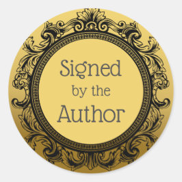 Unterzeichnet durch den Autor-Aufkleber Runder Aufkleber