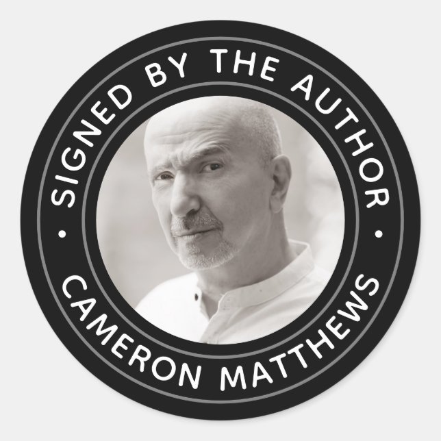 Unterzeichnet durch den Autor benutzerdefinierte F Runder Aufkleber (Vorderseite)