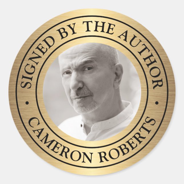 Unterzeichnet durch den Autor benutzerdefinierte F Runder Aufkleber (Vorderseite)