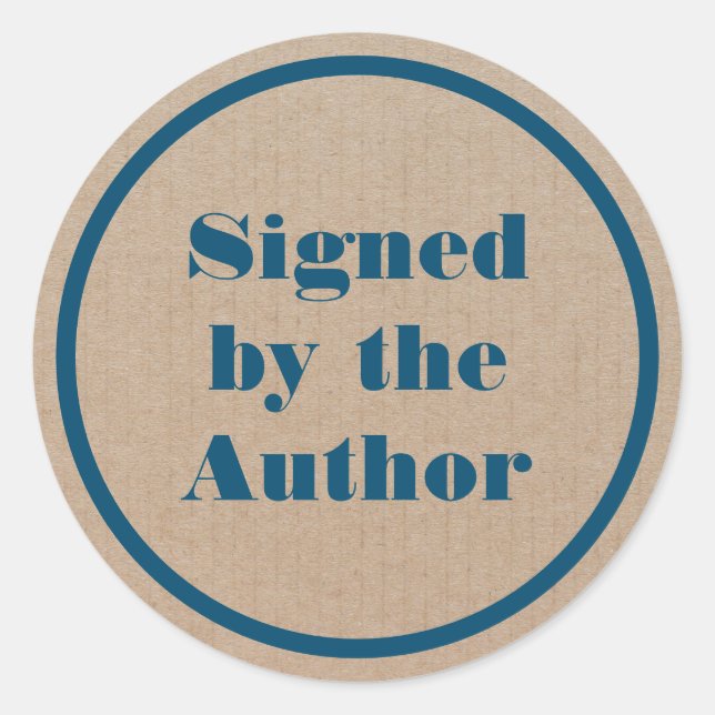 Unterzeichnet durch den Autor Kraft Classic Round  Runder Aufkleber (Vorderseite)