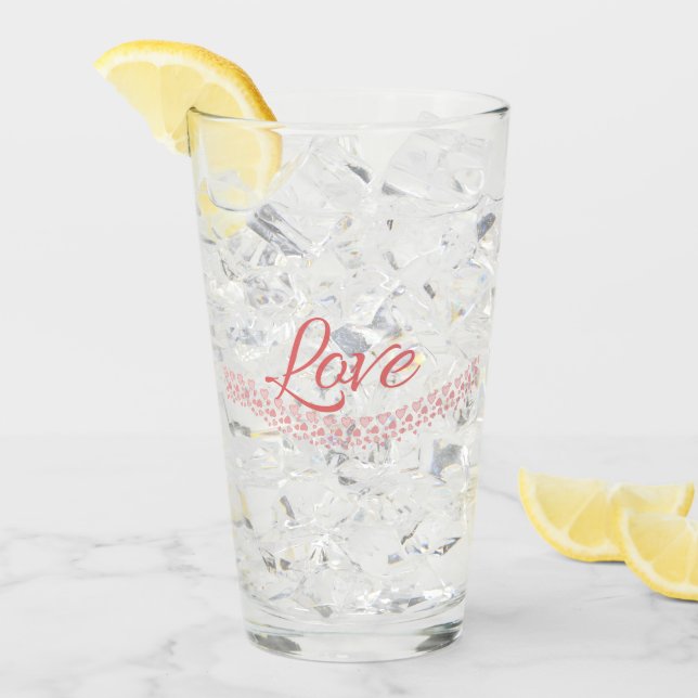 Unterzeichnet mit Liebe Glas (Vorderseite Ice)