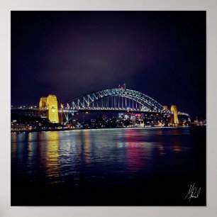 Unterzeichnet Sydney Harbour Bridge Poster