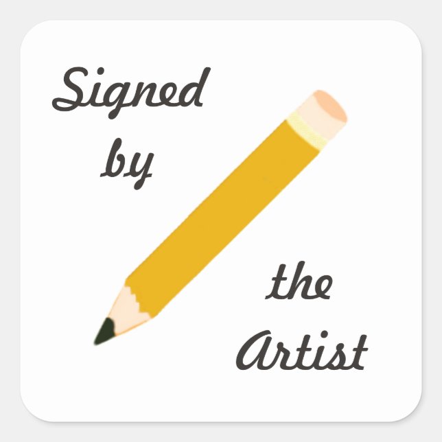 Unterzeichnete Kopie - Künstler - Aufkleber auf de (Vorderseite)