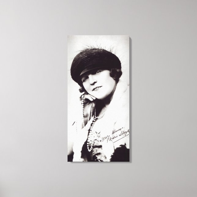 Unterzeichnetes Foto von Marie Lloyd Leinwanddruck (Vorderseite)