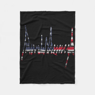 Unterzeichnung 2024 Präsident Patriotic American F Fleecedecke