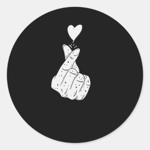 Unterzeichnung der koreanischen Liebe Runder Aufkleber